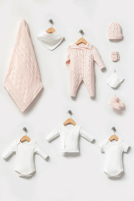 THA Dressing Axel Pink Newborn Girl Coming Home Outfit (10 Pcs)