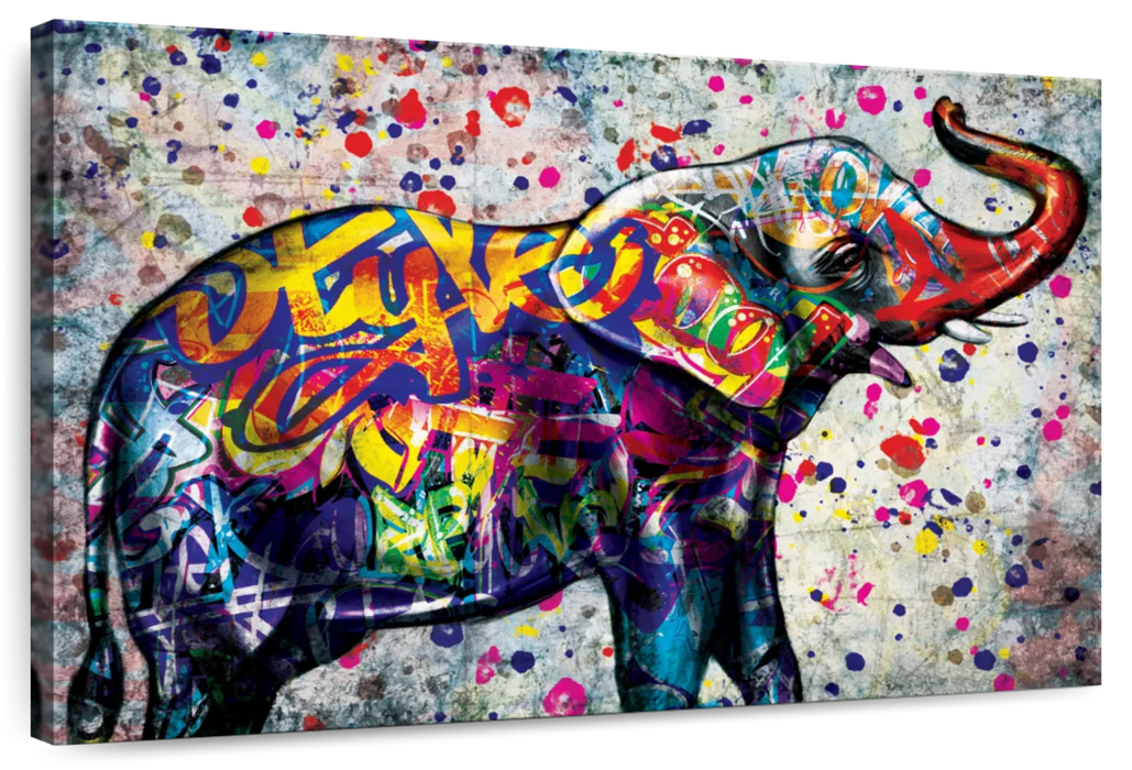 ElephantStock Epic Colorful Elephant Wall Art