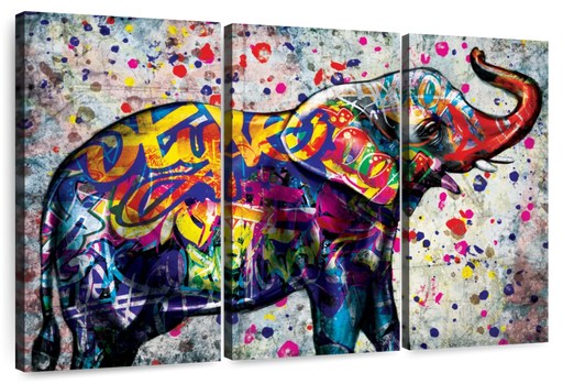 ElephantStock Epic Colorful Elephant Wall Art