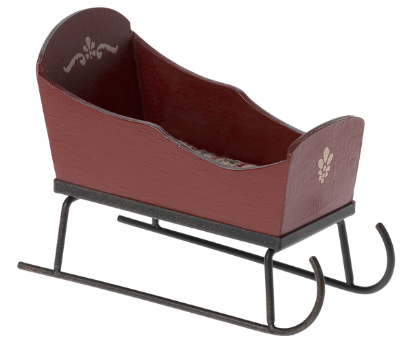 Maileg Sleigh, Mouse - Red