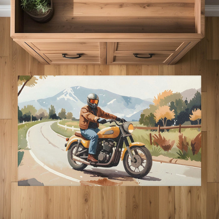 TeepeeJoy Motorcycle Area Rug for Kids and Nursery Rooms - Biker Buddy