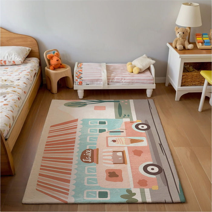 TeepeeJoy Nursery and Kids Car Area Rug - Lickety Split Lane