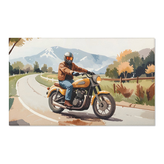 TeepeeJoy Motorcycle Area Rug for Kids and Nursery Rooms - Biker Buddy