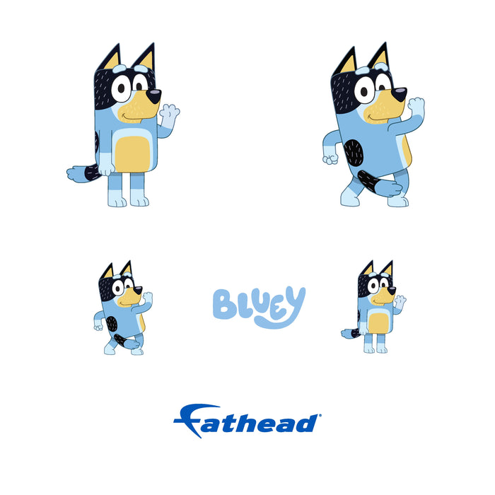 Fathead Bluey: Bandit Minis - Officially Licensed BBC Removable Adhesive Decal