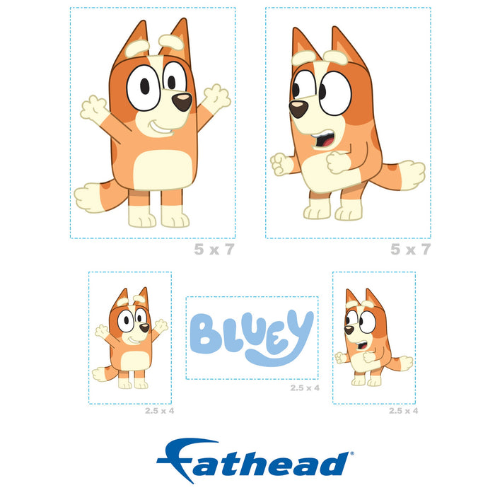 Fathead Bluey: Bingo Minis - Officially Licensed BBC Removable Adhesive Decal