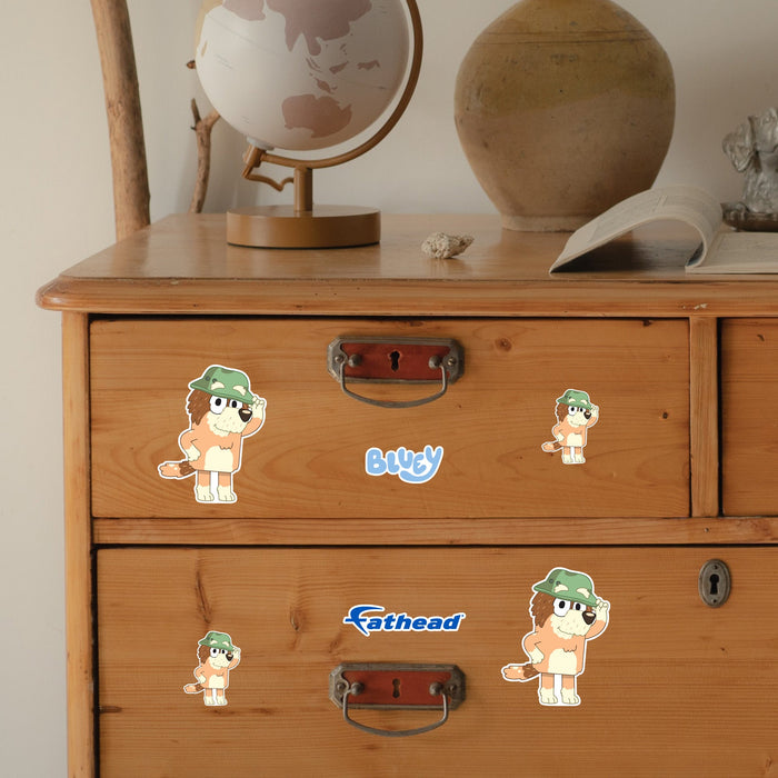 Fathead Bluey: Grandad Minis - Officially Licensed BBC Removable Adhesive Decal