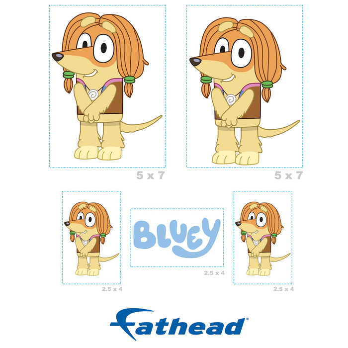 Fathead Bluey: Indy Minis - Officially Licensed BBC Removable Adhesive Decal