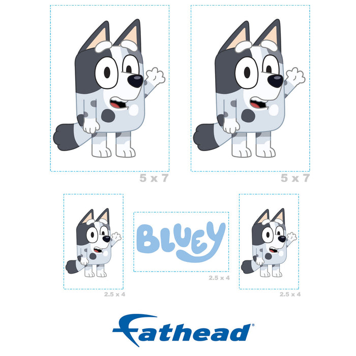 Fathead Bluey: Muffin Minis - Officially Licensed BBC Removable Adhesive Decal