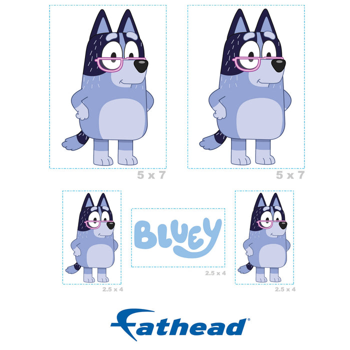 Fathead Bluey: Nanna Minis - Officially Licensed BBC Removable Adhesive Decal