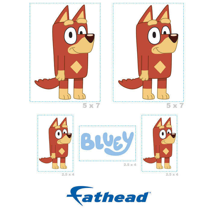 Fathead Bluey: Rusty Minis - Officially Licensed BBC Removable Adhesive Decal
