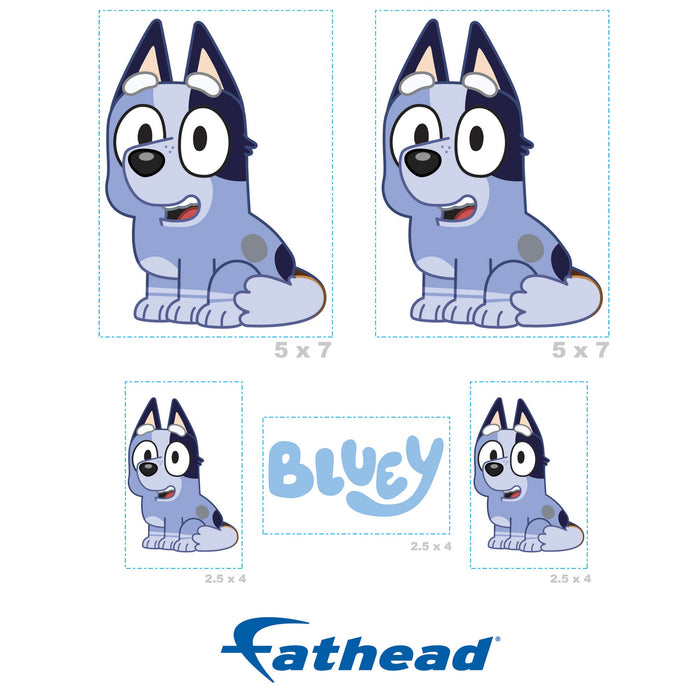 Fathead Bluey: Socks Minis - Officially Licensed BBC Removable Adhesive Decal