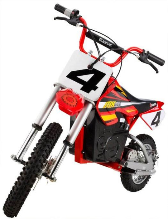 Razor MX500 Dirt Rocket 36V Electric Toy Motocross Dirt Bike, Red (2 Pack)