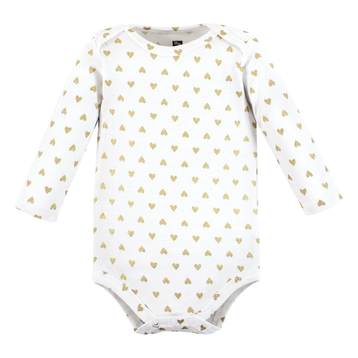 Hudson Baby Infant Girl Cotton Long-Sleeve Bodysuits, Girl Mommy 3-Pack