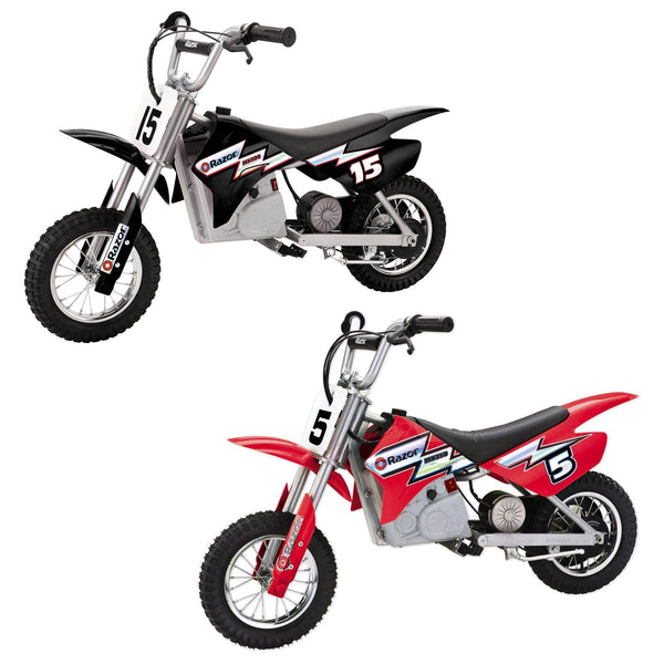 Razor Dirt Rocket Kid Electric Motorcycle Dirt Bike, 1 Black MX400 & 1Red MX350