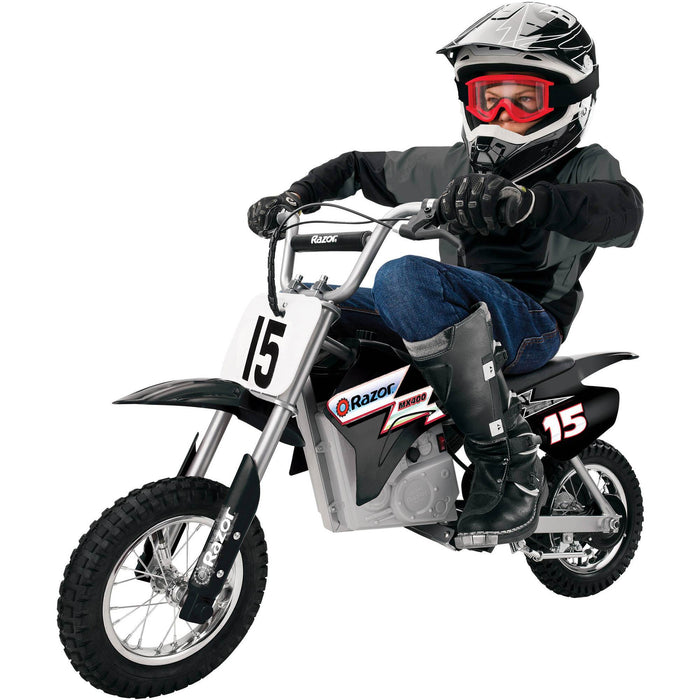 Razor Dirt Rocket Kid Electric Motorcycle Dirt Bike, 1 Black MX400 & 1Red MX350