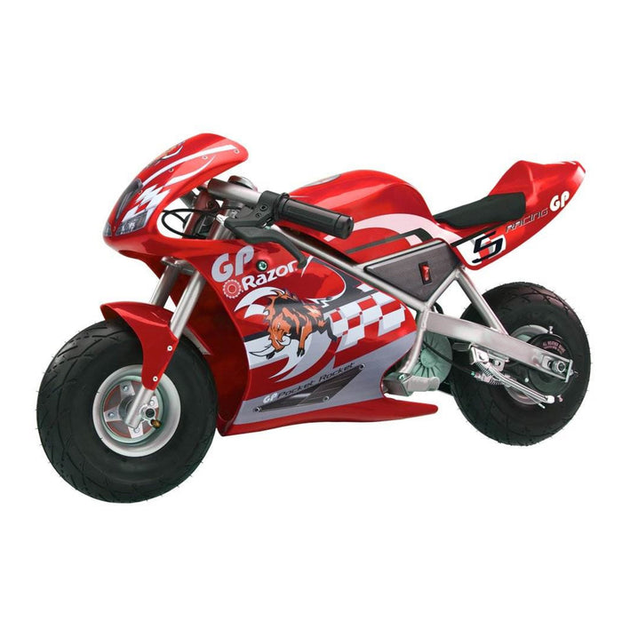 Razor 24V Mini Bike 1 Speed Dirt Racing Motorcycle Pocket Rocket, 2 Pack, Red