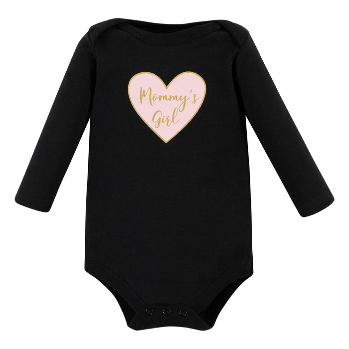 Hudson Baby Cotton Long-Sleeve Bodysuits, Girl Mommy 5-Pack