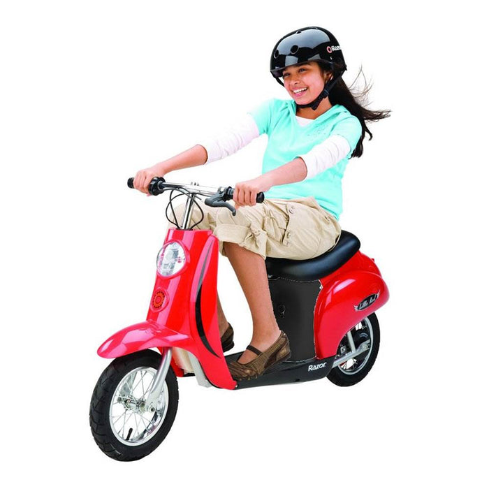 Razor Pocket Mod Mini Euro 24V 250W Electric Motor Scooter (2-Pack), Blue & Red