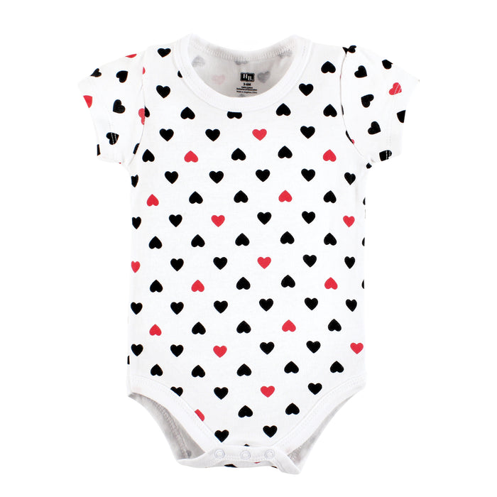 Hudson Baby Infant Girl Cotton Layette Set, Girl Mommy Red Black