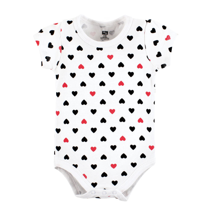 Hudson Baby Infant Girl Cotton Layette Set, Girl Daddy Red Black