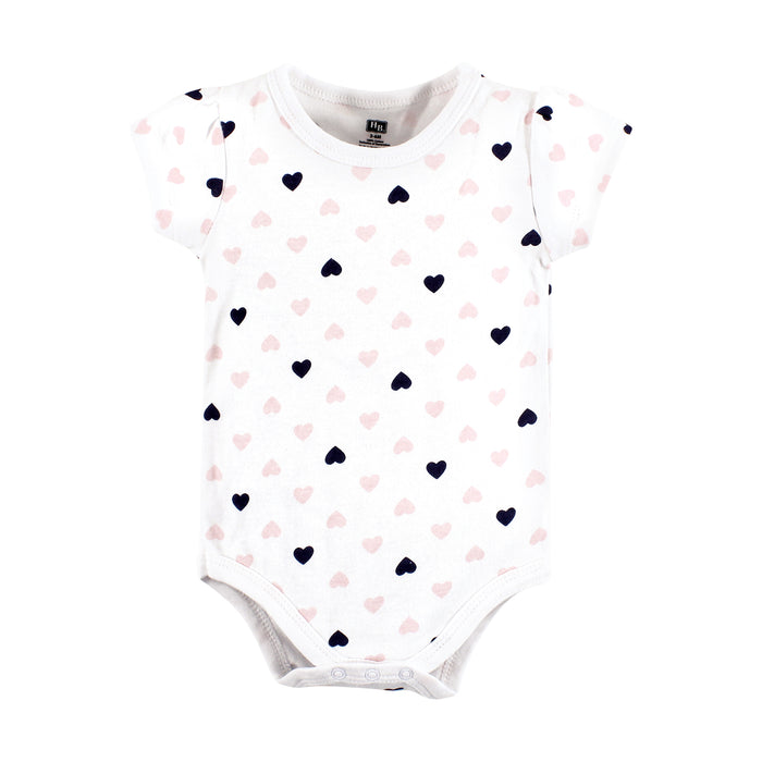 Hudson Baby Infant Girl Cotton Layette Set, Girl Mommy Pink Navy