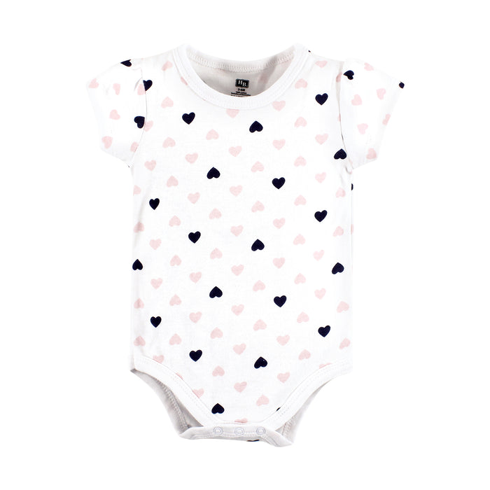 Hudson Baby Infant Girl Cotton Layette Set, Girl Daddy Pink Navy