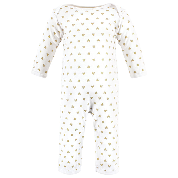 Hudson Baby Infant Girl Cotton Coveralls, Girl Mommy, 3-Pack