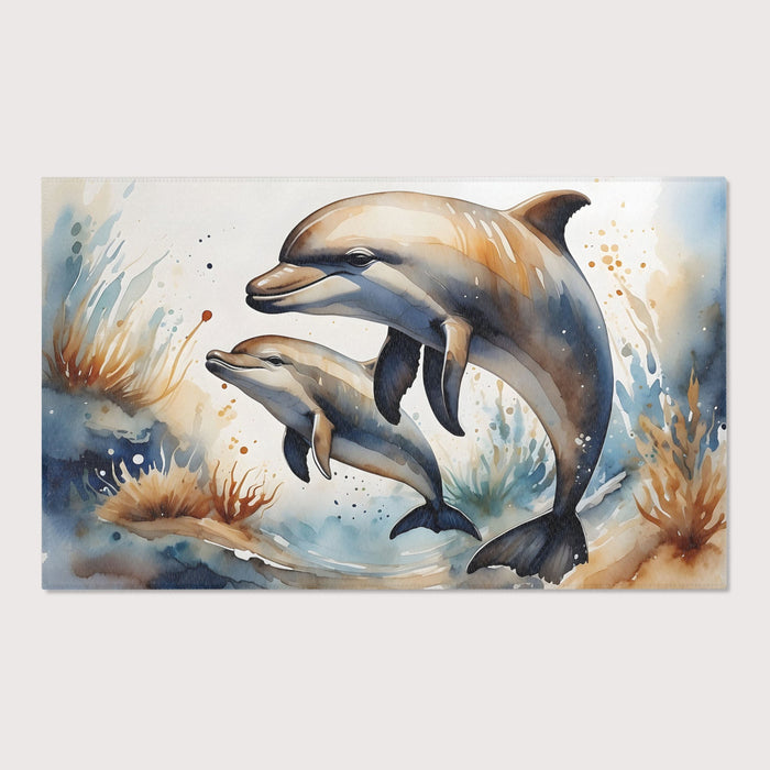 TeepeeJoy Dolphin Area Rug for Kids and Nursery Rooms - Marine Magic