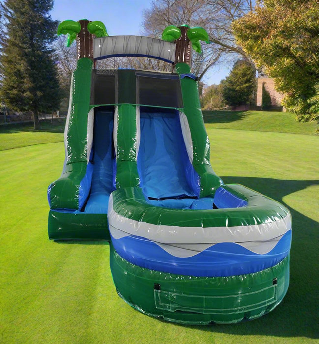 HullaBalloo 12' Tropical Inflatable Slide Wet/Dry