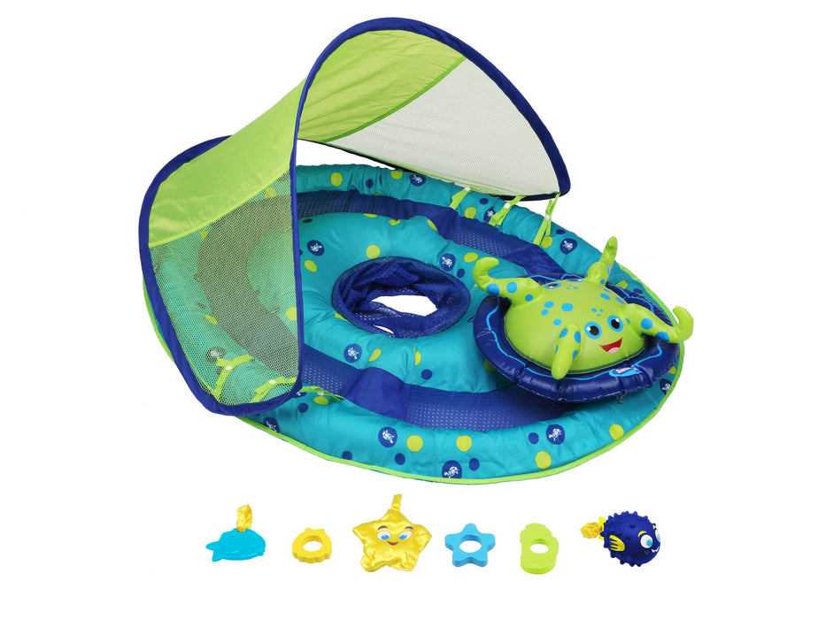 SwimWays Baby Spring Float Activity Center Pool Raft with Sun Canopy (2 Pack)