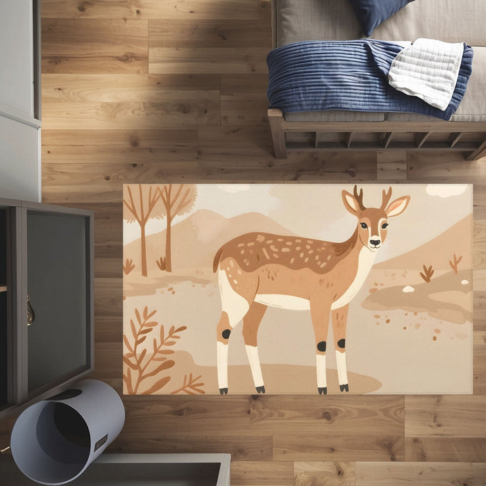 TeepeeJoy Kids and Nursery Deer Rug - Dune Deer