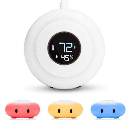LittleHippo Kelvin Color Changing Nursery Night Light, Customizable Room Thermometer and Hygrometer