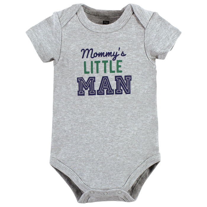 Hudson Baby Infant Boy Cotton Bodysuits, Love Mom