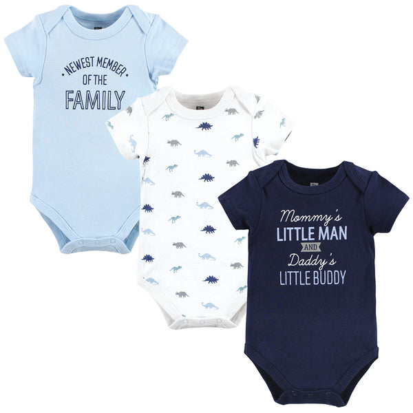 Hudson Baby Infant Boy Cotton Bodysuits, Newest Family Member