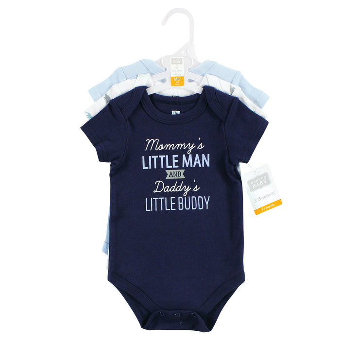 Hudson Baby Infant Boy Cotton Bodysuits, Newest Family Member