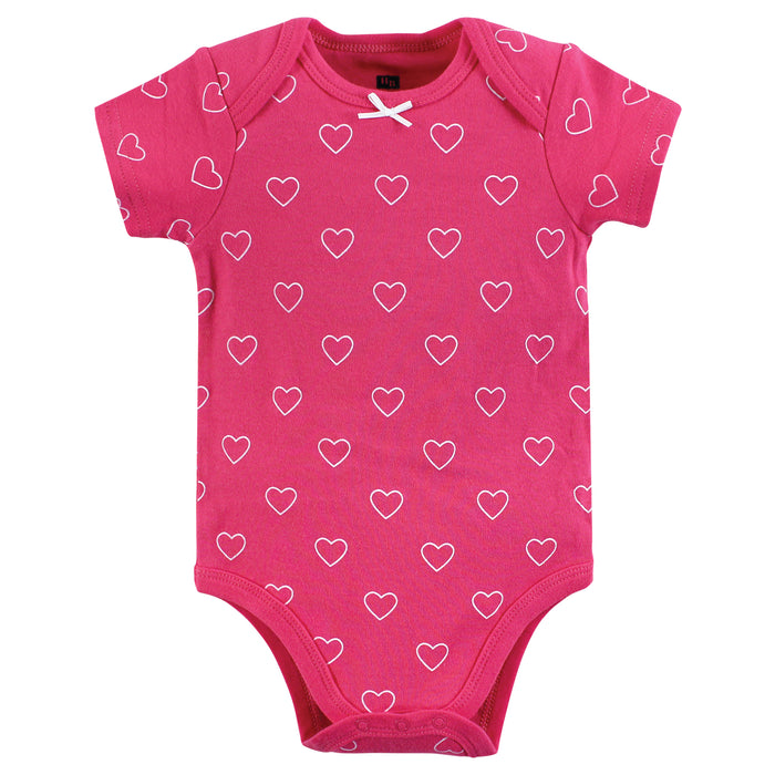 Hudson Baby Infant Girl Cotton Bodysuits, Mommy Latte, 3-Pack