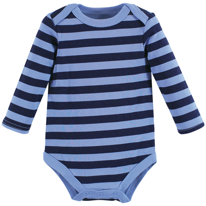 Hudson Baby Infant Boy Cotton Long-Sleeve Bodysuits, Mommys Little Boy