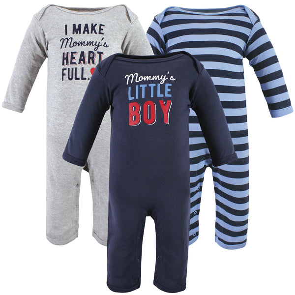 Hudson Baby Infant Boys Cotton Coveralls, Mommys Little Boy