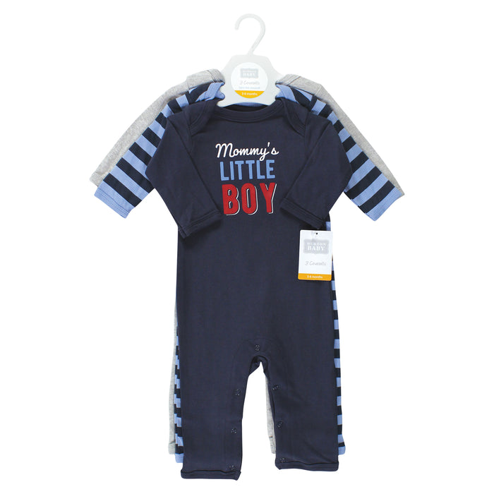 Hudson Baby Infant Boys Cotton Coveralls, Mommys Little Boy