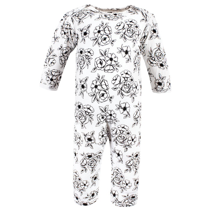 Hudson Baby Infant Girls Cotton Coveralls, Mom Dad Toile