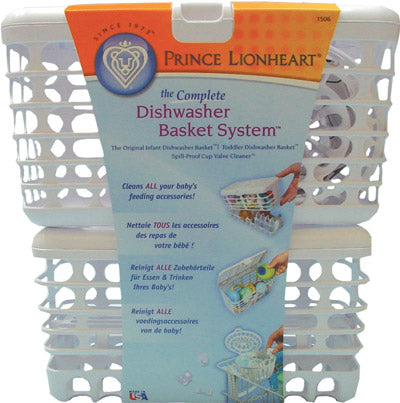 Prince Lionheart Made in USA High Capacity Dishwasher Basket for Baby Items  - Storage Basket For Infants Bottle Parts and Accessories, 100% Recycled