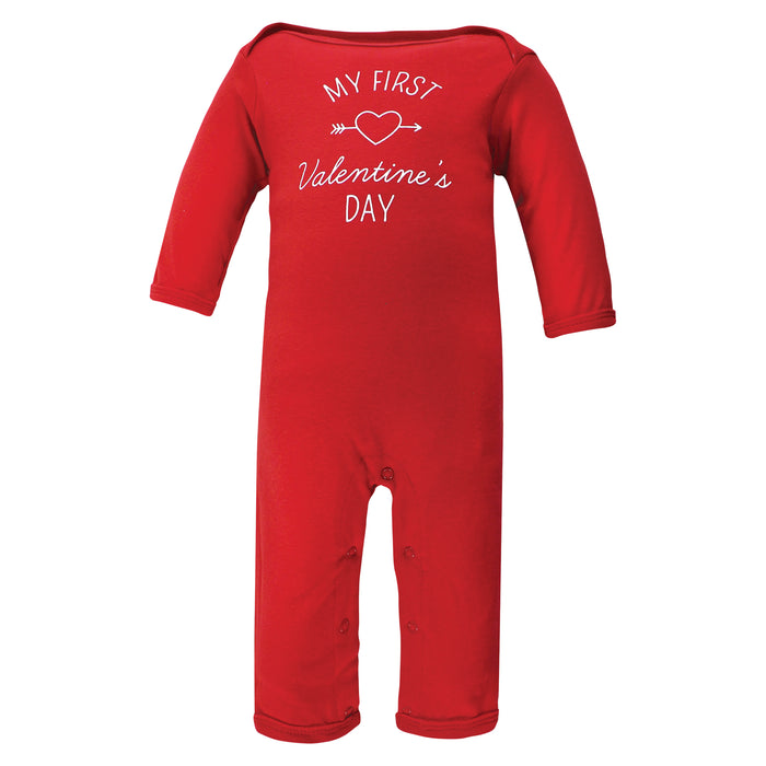 Hudson Baby 3-Pack Cotton Coveralls, Valentine Easter