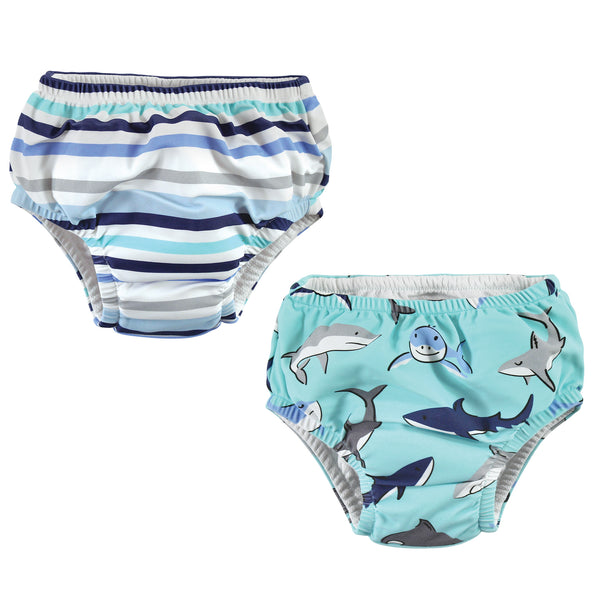 Hudson Baby Infant Boy Swim Diapers, Shark