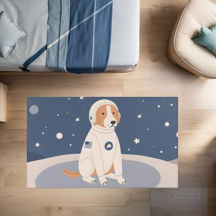 TeepeeJoy Dog Area Rug for Kids and Nursery Rooms - Galactic Goodboy