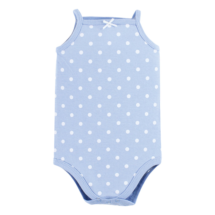 Hudson Baby Infant Girl Cotton Sleeveless Bodysuits, Whaley Cute Girl