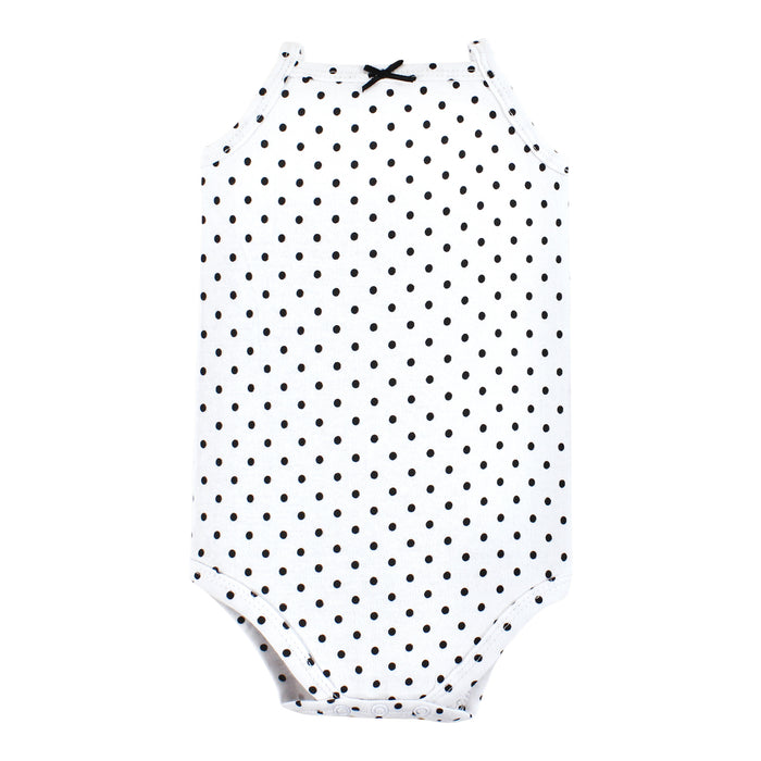 Hudson Baby Infant Girl Cotton Sleeveless Bodysuits, Bee Kind