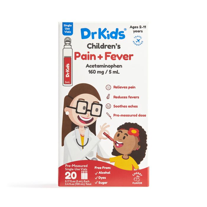 DrKids Childrens Pain + Fever Single Dose Vials