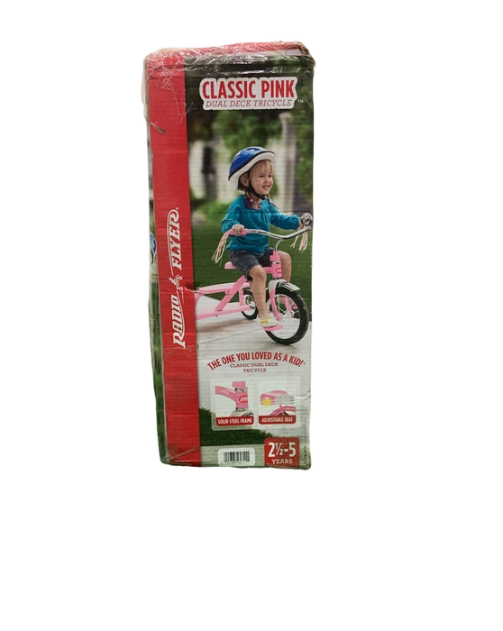 Radio Flyer Classic Dual Deck Tricycle, Pink (Open Box)