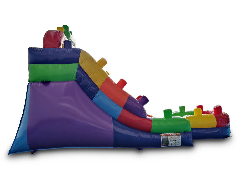 HullaBalloo 12' Blocks Inflatable Slide Wet/Dry