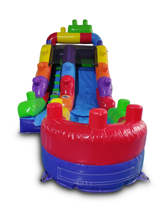 HullaBalloo 12' Blocks Inflatable Slide Wet/Dry